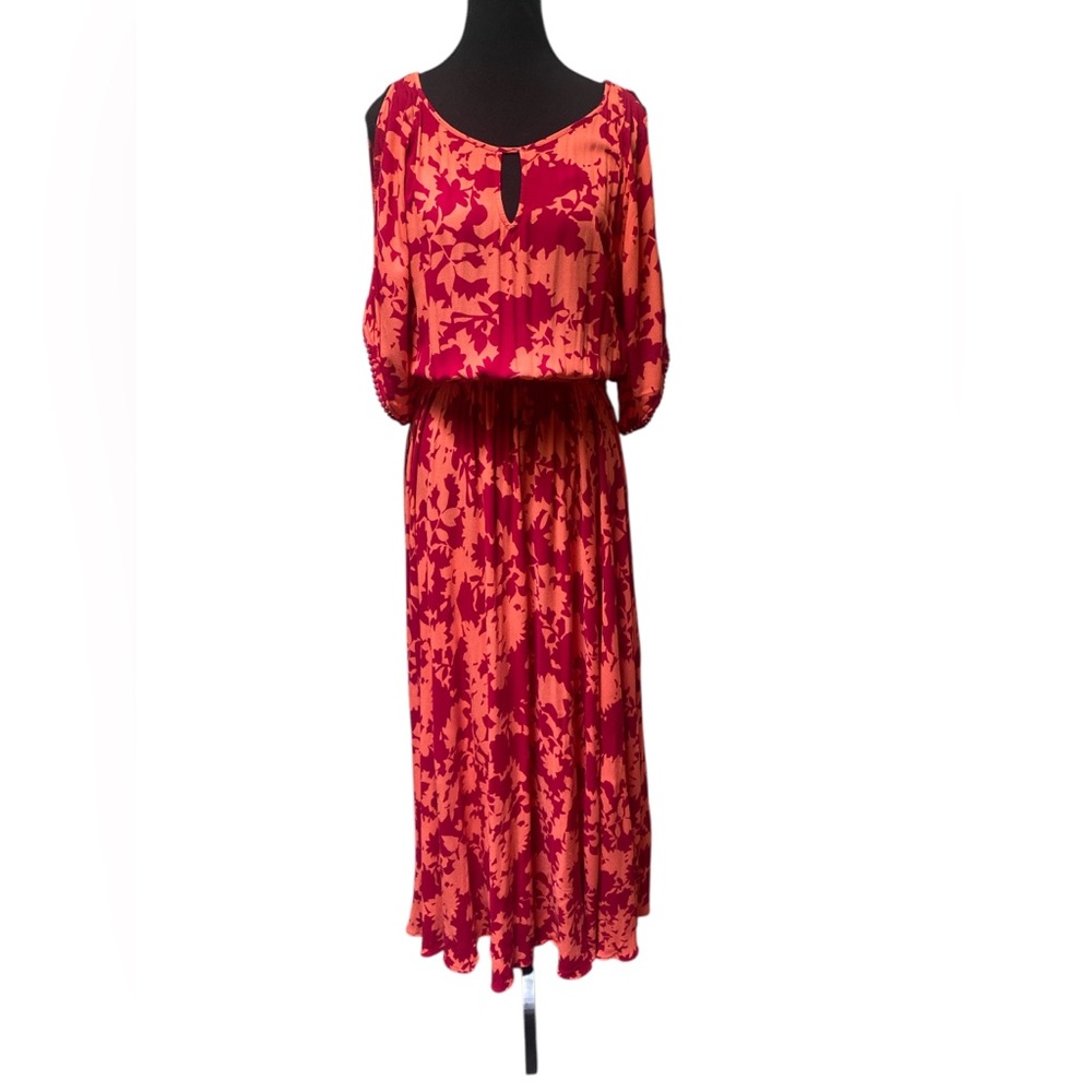 Soft Surroundings Vibrant Red and Pink Dress
